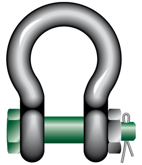 Bow shackle Safety pin