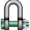 Dee shackle safety pin